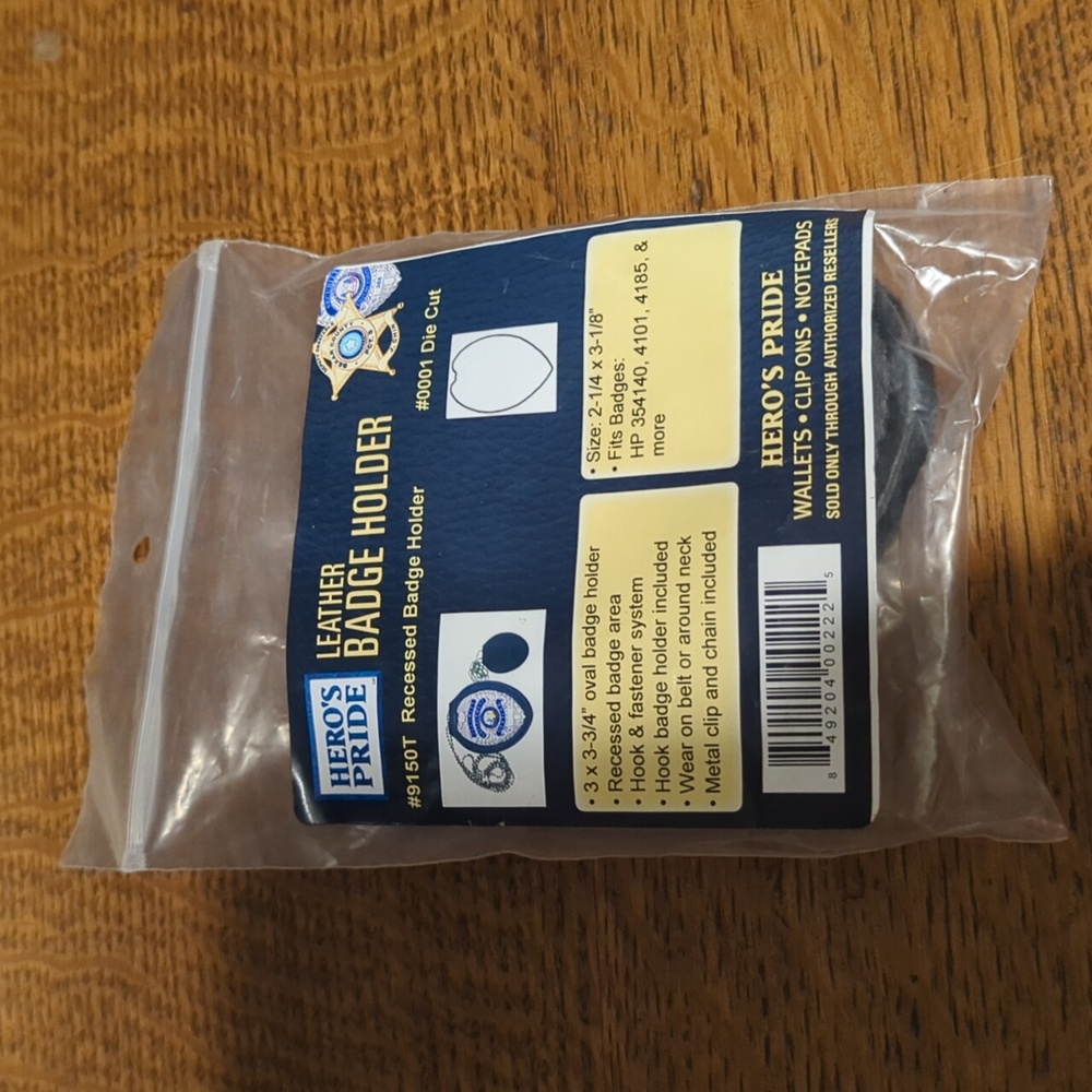 Leather badge case unopened